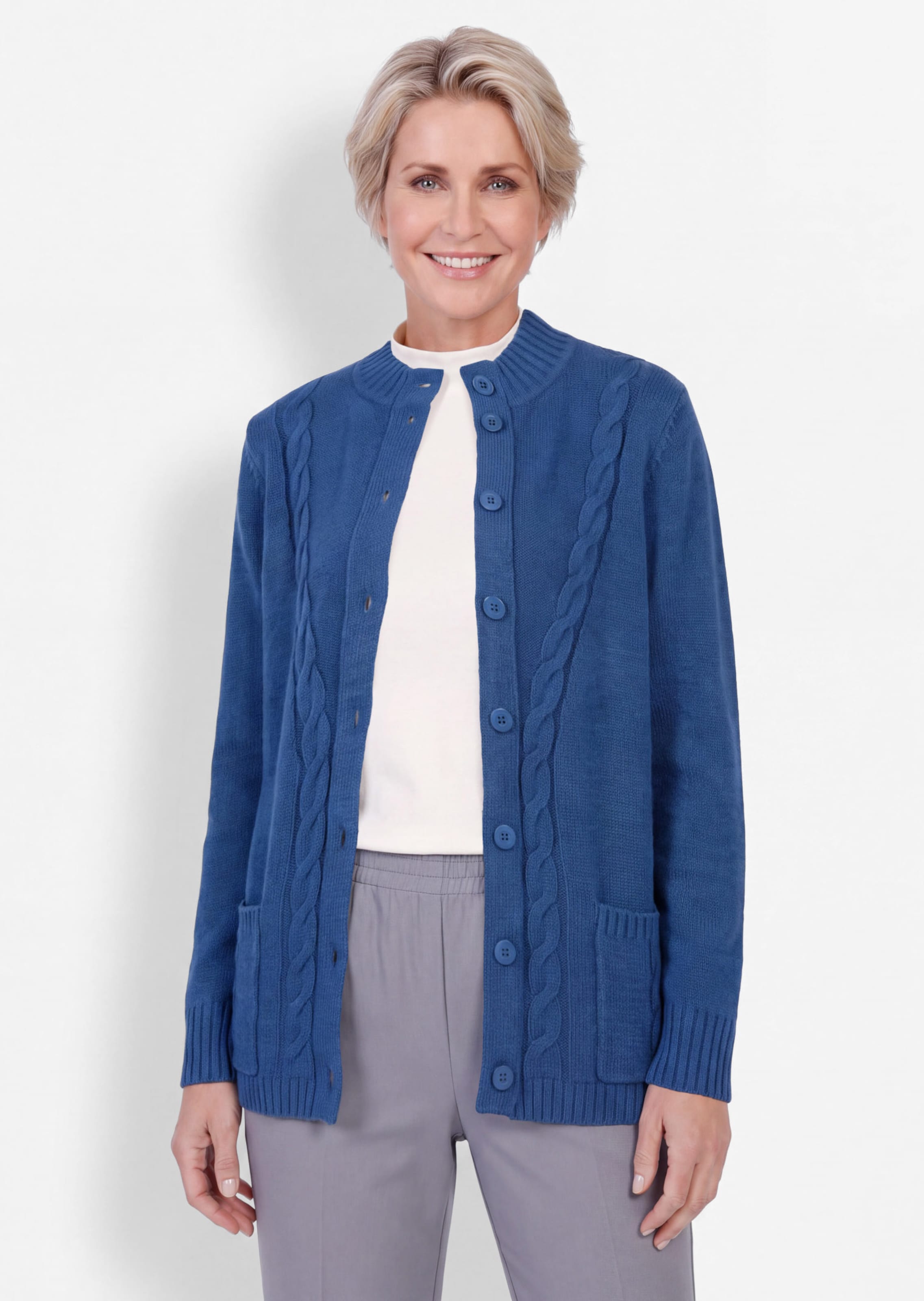 Cardigan avec motif torsadé