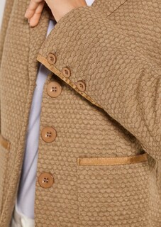 Jersey blazer with a honeycomb pattern thumbnail 6
