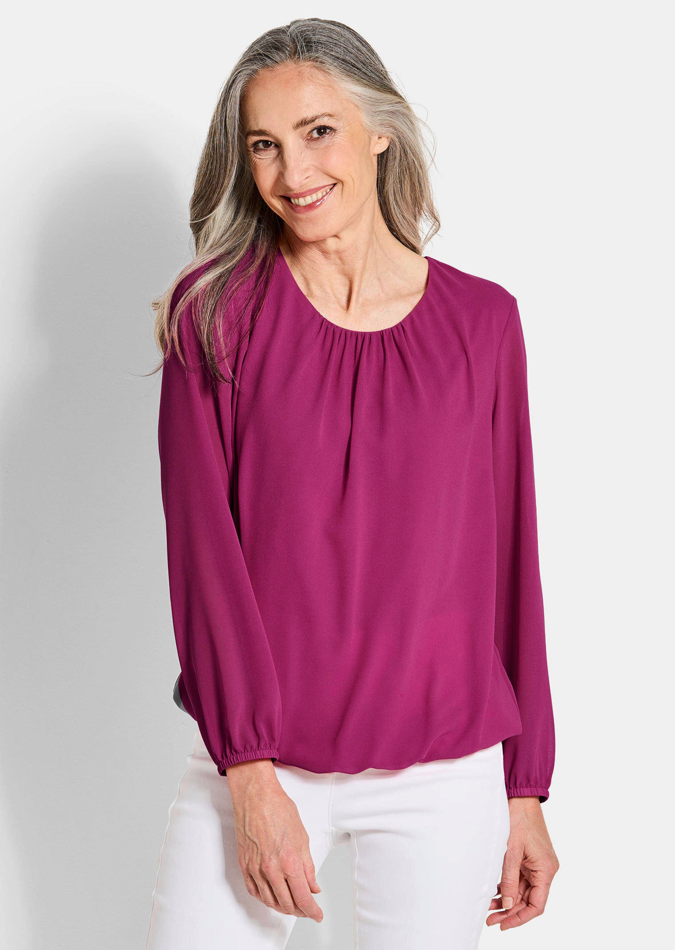 Elegante blouse van chiffon