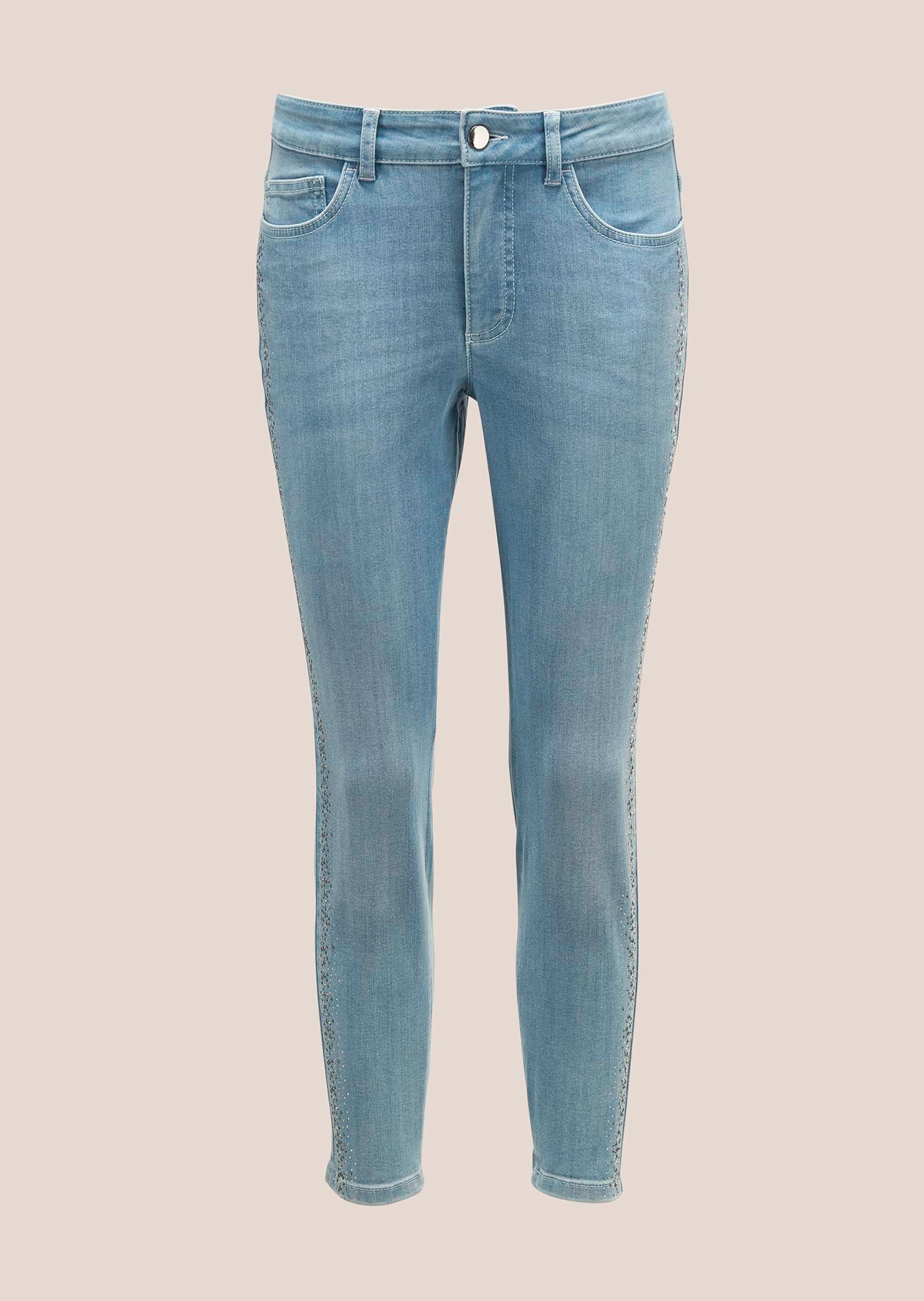 Slim 7/8-jeans met glanseffect