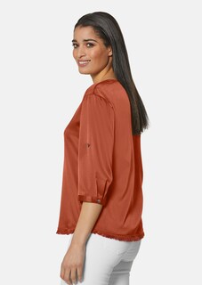 Shiny silk blouse thumbnail 5