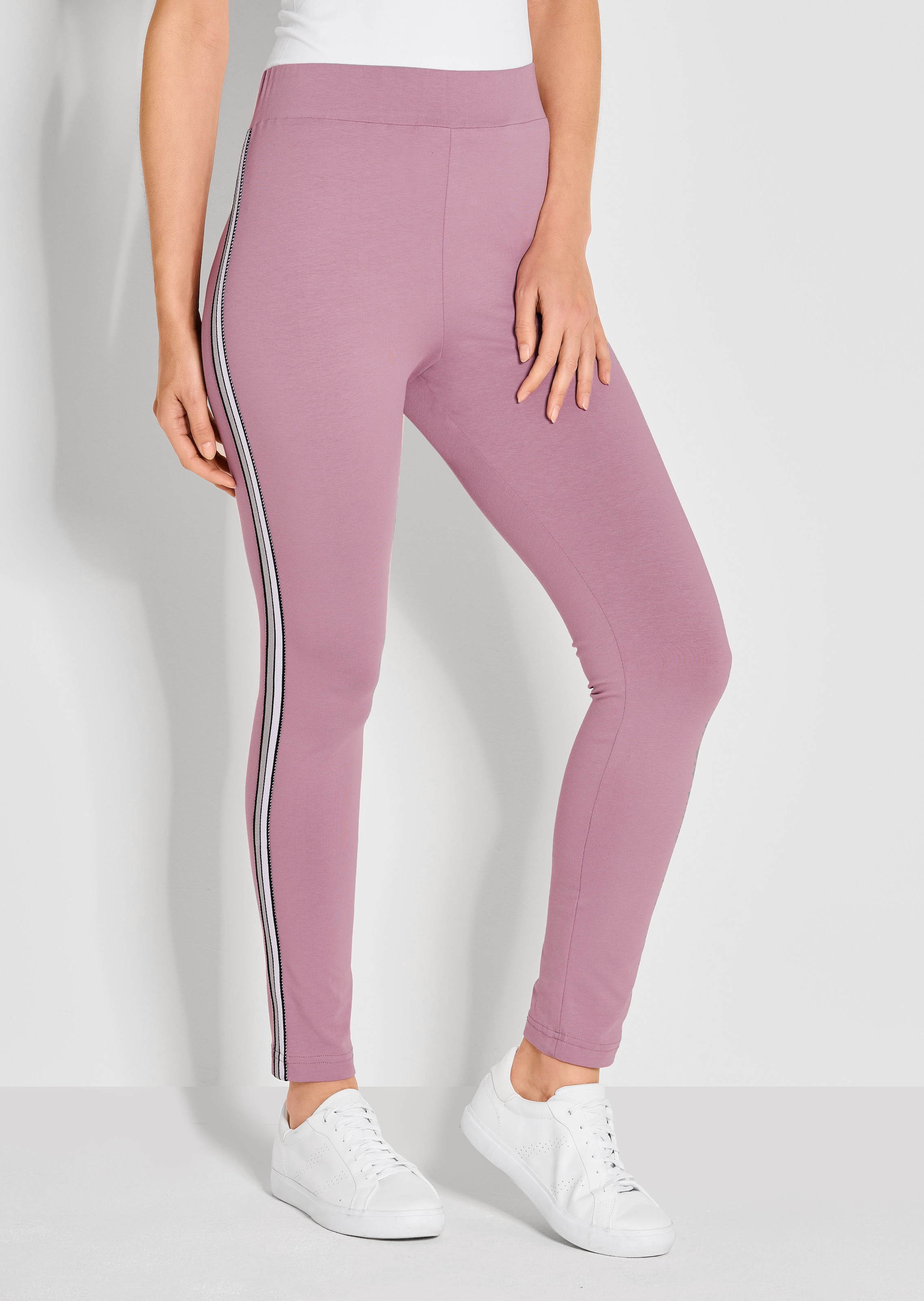 Leggings mit Galonstreifen im Doppelpack