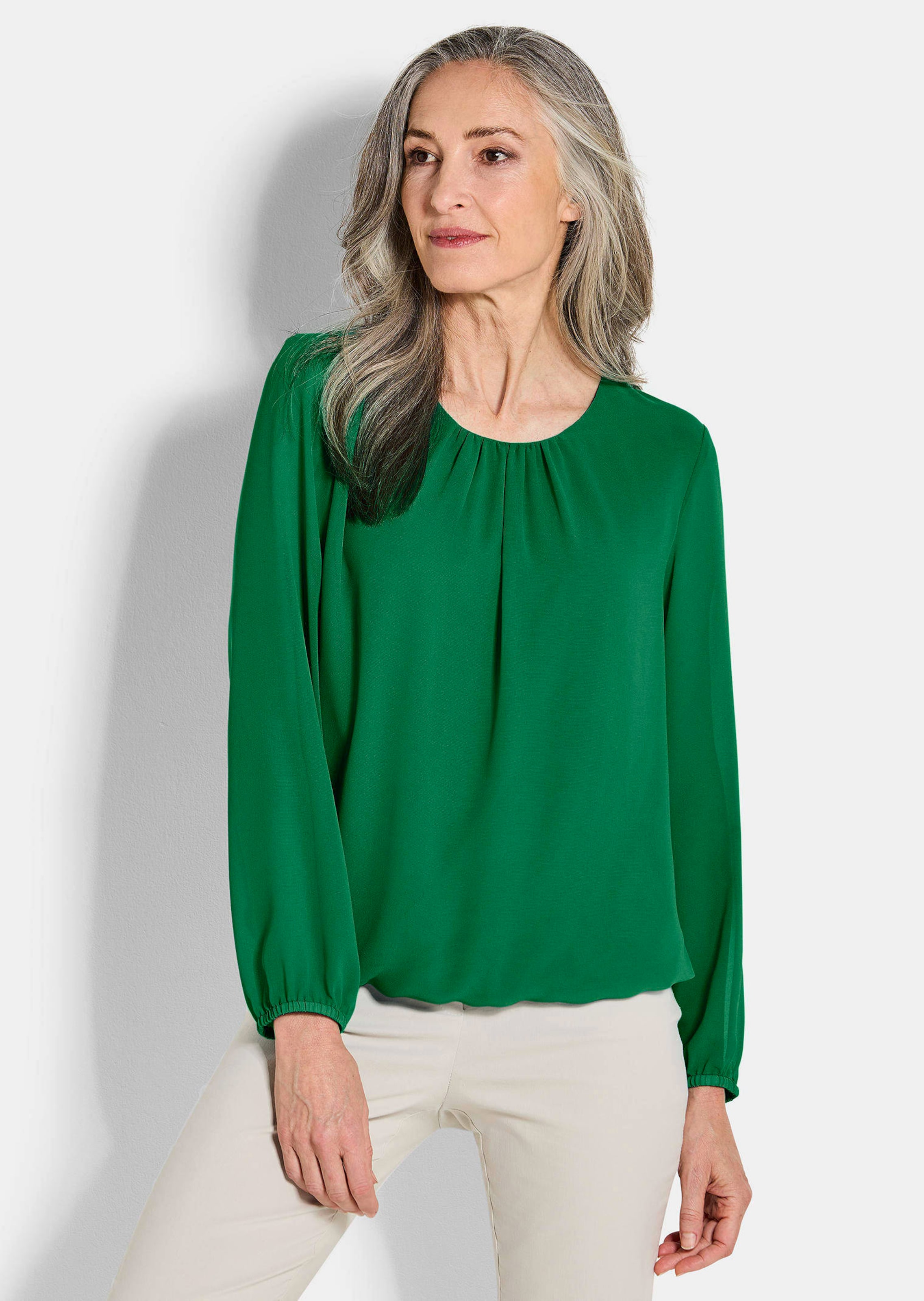 Elegante blouse van chiffon