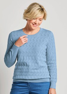 Pull en tricot avec motif torsadé en zigzag thumbnail 7