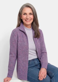 Strickjacke in Rippenstruktur mit Reissverschluss thumbnail 4