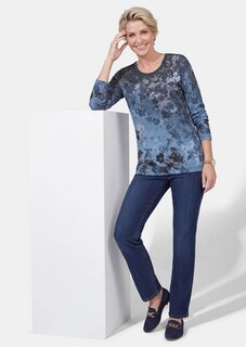 Langarmshirt mit bunten Glitzersteinen thumbnail 4