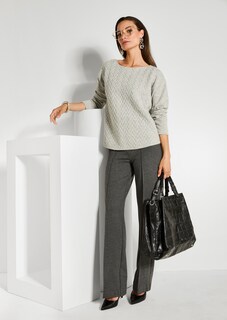 Rundhals-Pullover mit Jacquard-Muster thumbnail 1