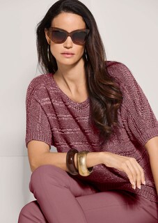 Ribbon-yarn jumper with sheen effect thumbnail 5