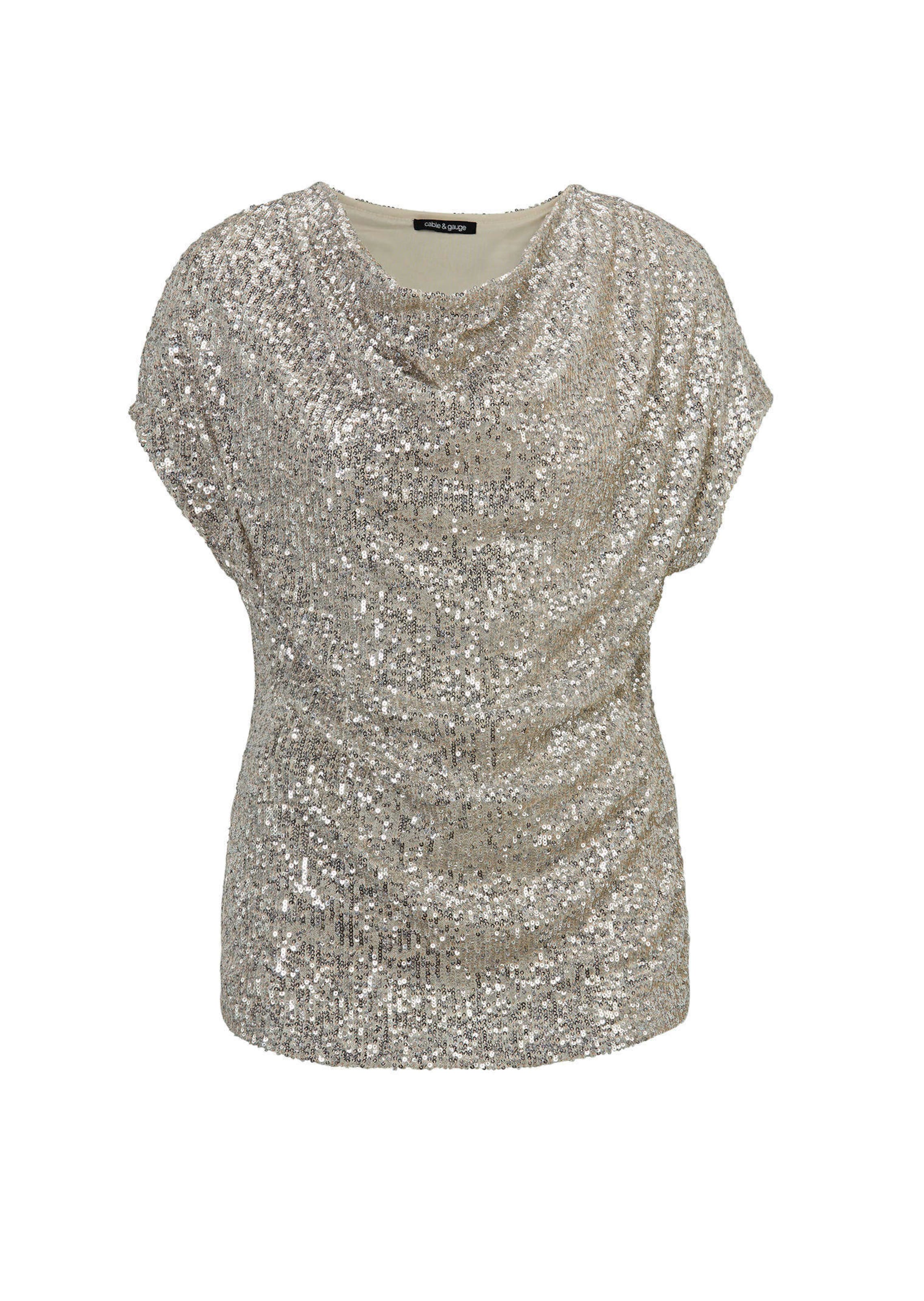Elegantes Wasserfall-Shirt mit Pailletten