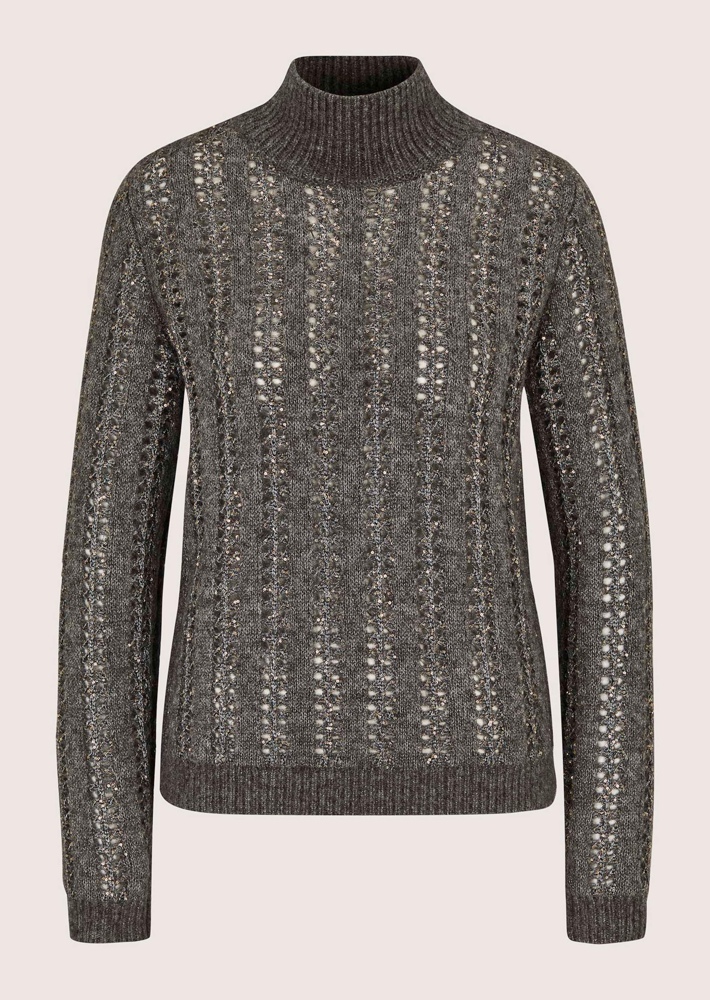 Glänzender Ajour-Pullover