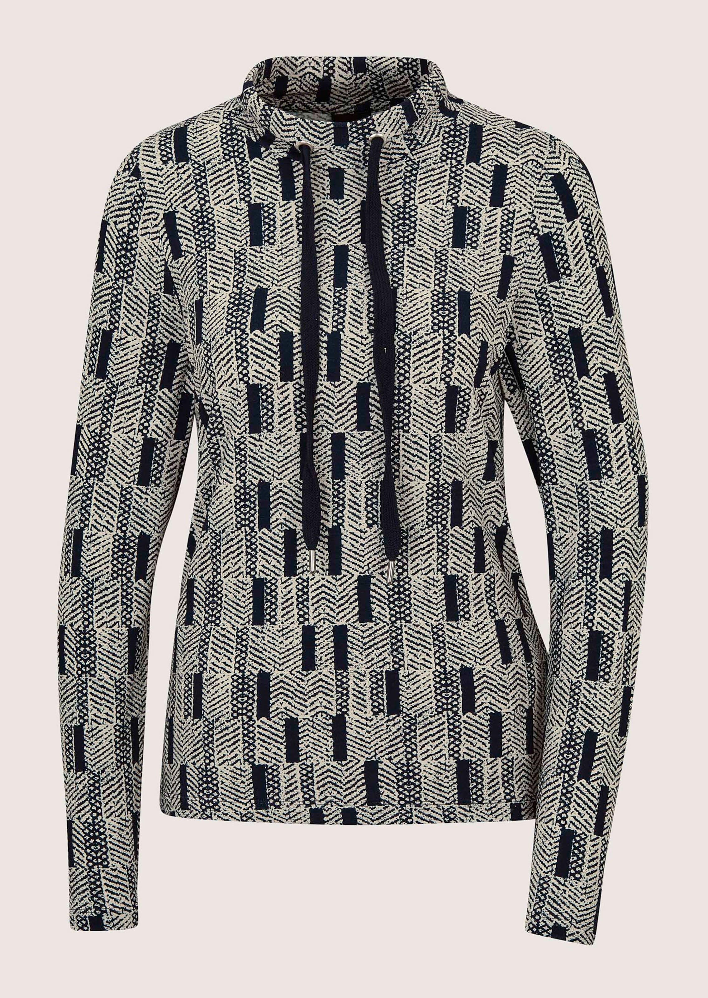 Sportief grafisch shirt met opstaande kraag