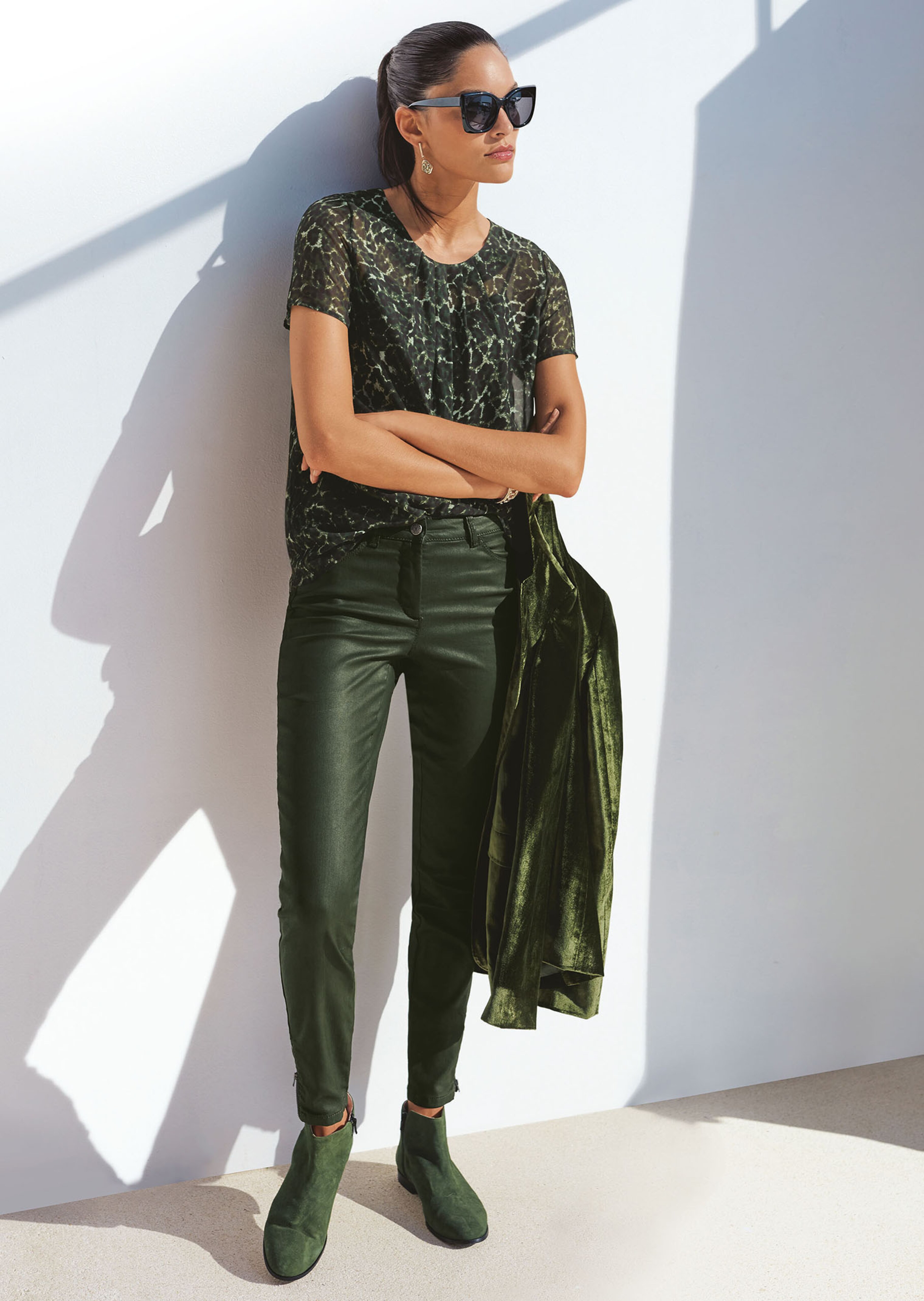 Beschichtete Skinny-Jeans