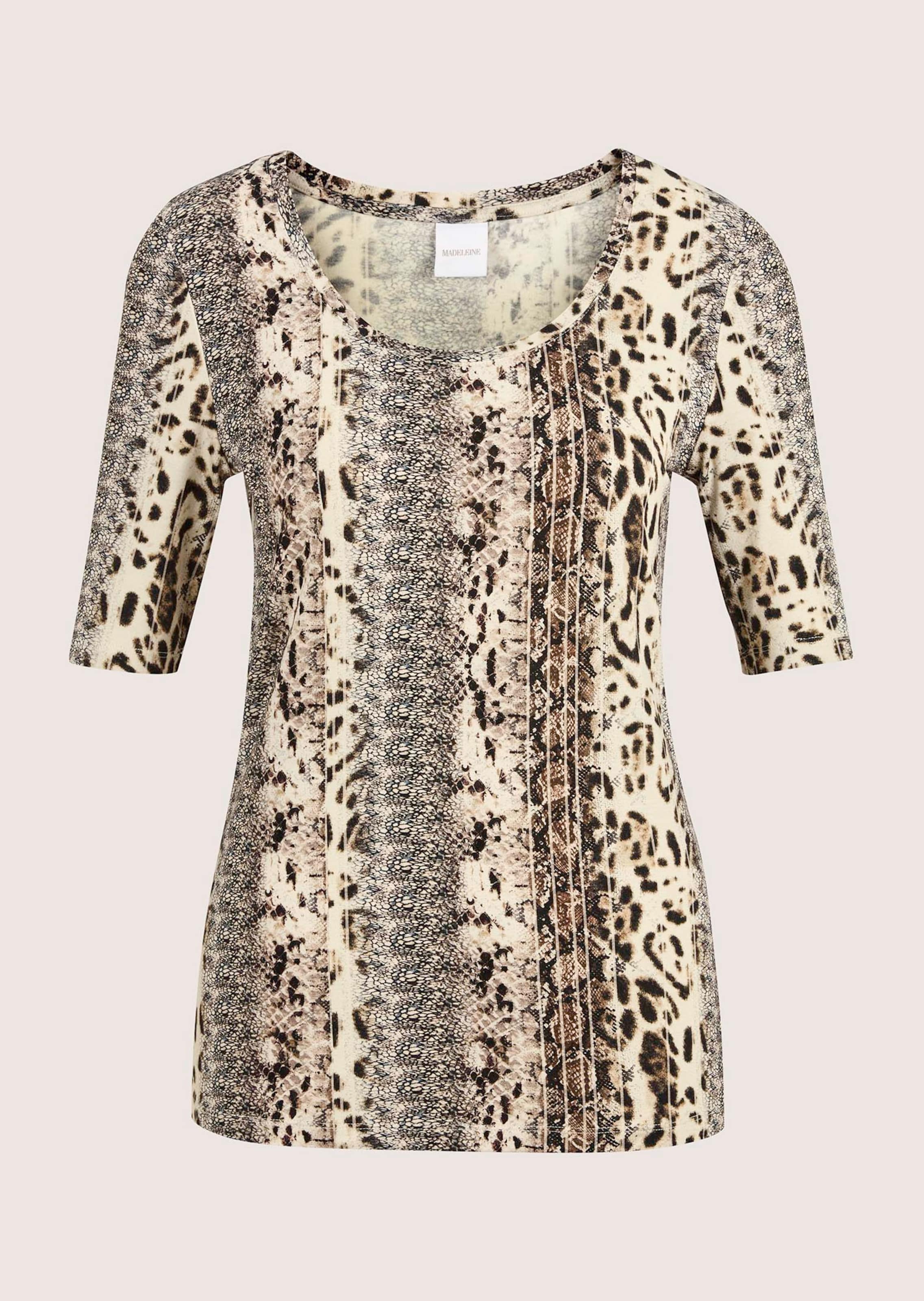 Rundhals-Shirt mit Animal-Print