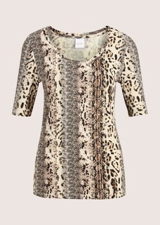 Rundhals-Shirt mit Animal-Print thumbnail 7