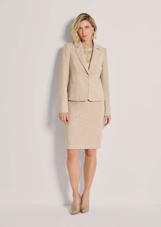 Einreihiger Blazer mit Fischgrat-Muster thumbnail 3