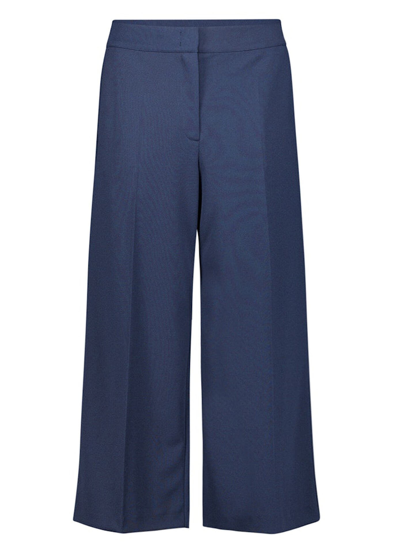 Weite Hose aus Soft-Stretch mit Bügelfalten