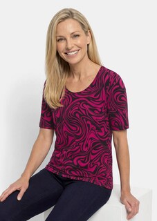 T-shirt en jersey avec motif dynamique et plein d’élan thumbnail 4