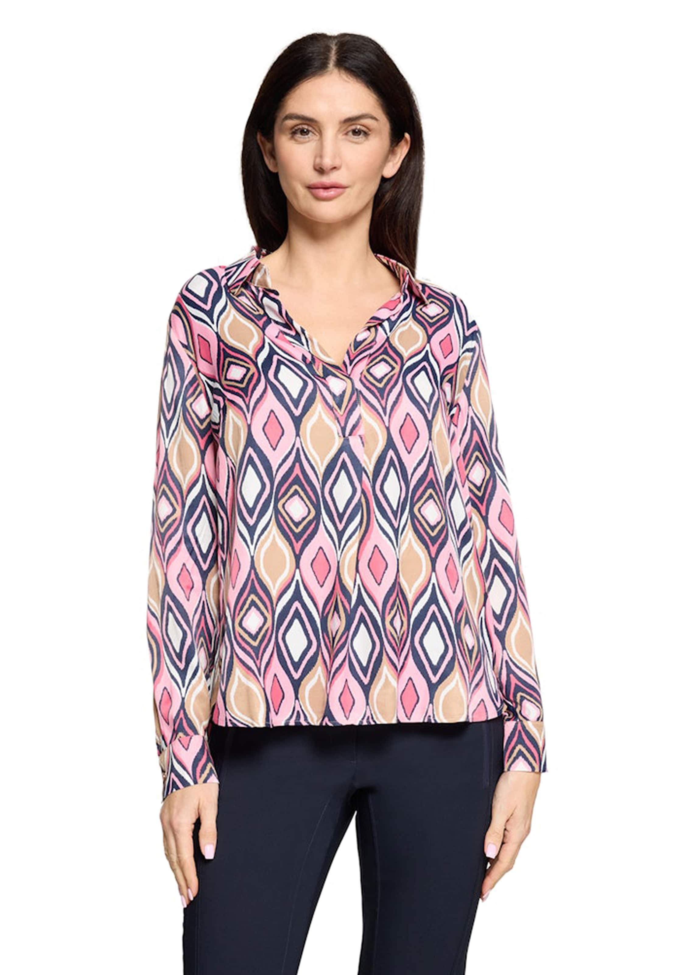 Chique tuniekblouse van viscose-satijn