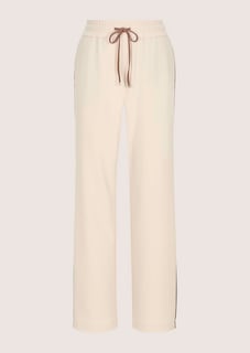 Broek met zijstreep en crêpe-look thumbnail 7