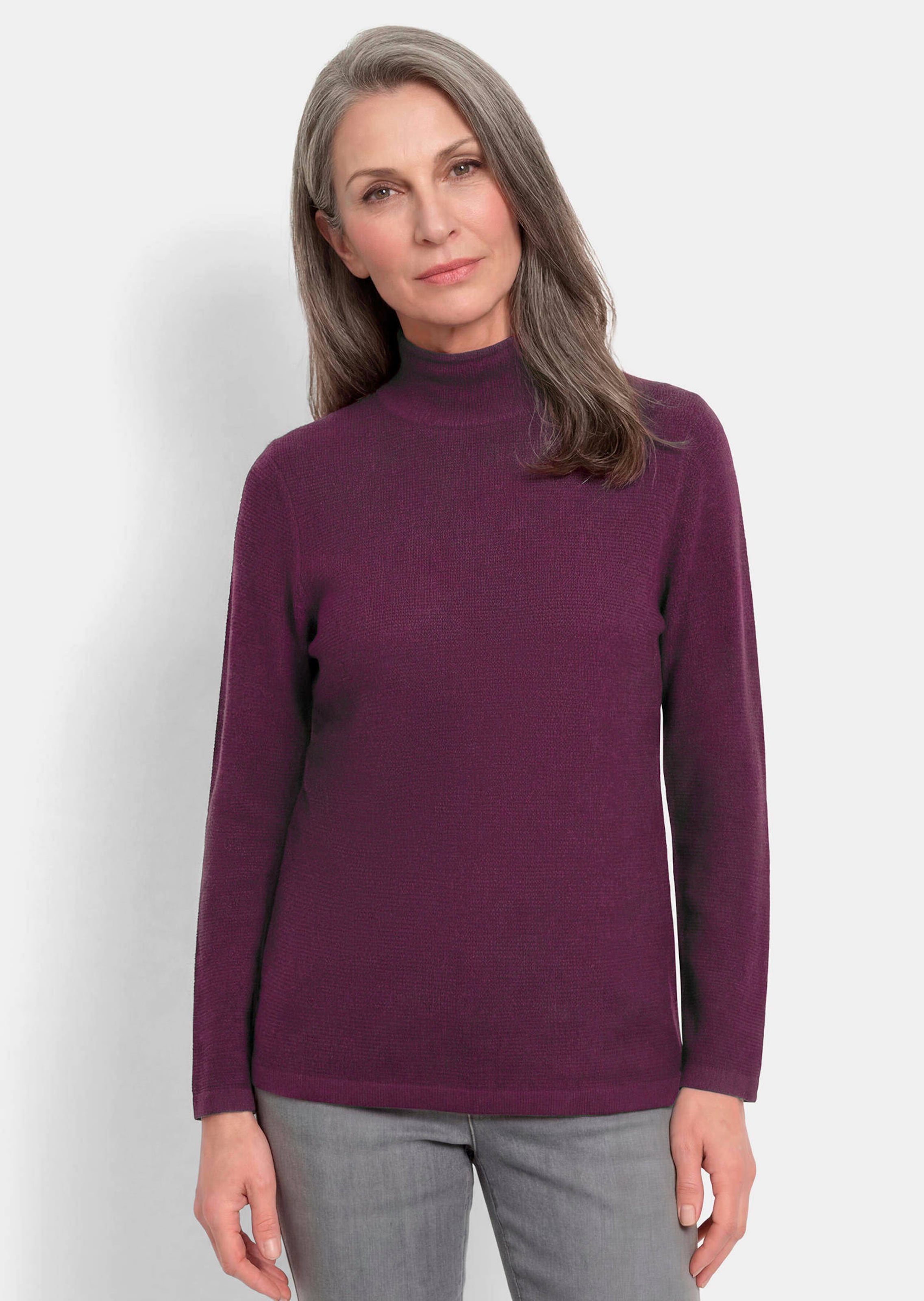 Pull en tricot fin avec col montant