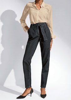Karotten-Jeans mit Bundfalten thumbnail 1