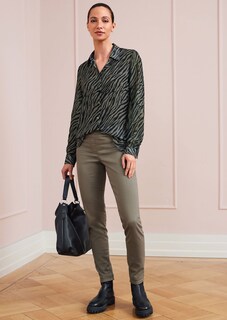 Long-line animal print blouse thumbnail 1