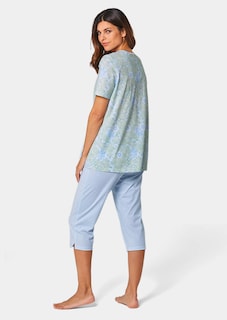 Baumwoll-Pyjama mit Halbarm thumbnail 3