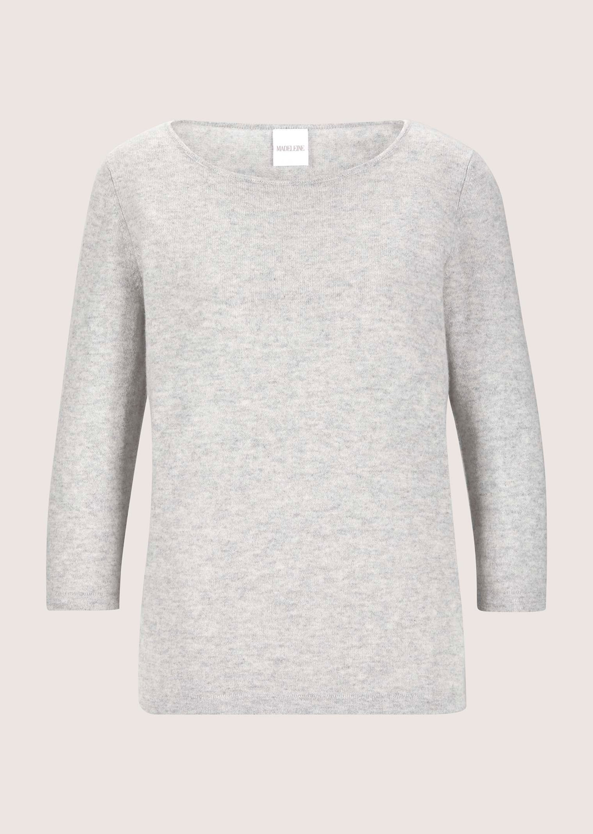 Kaschmirpullover mit U-Boot-Ausschnitt