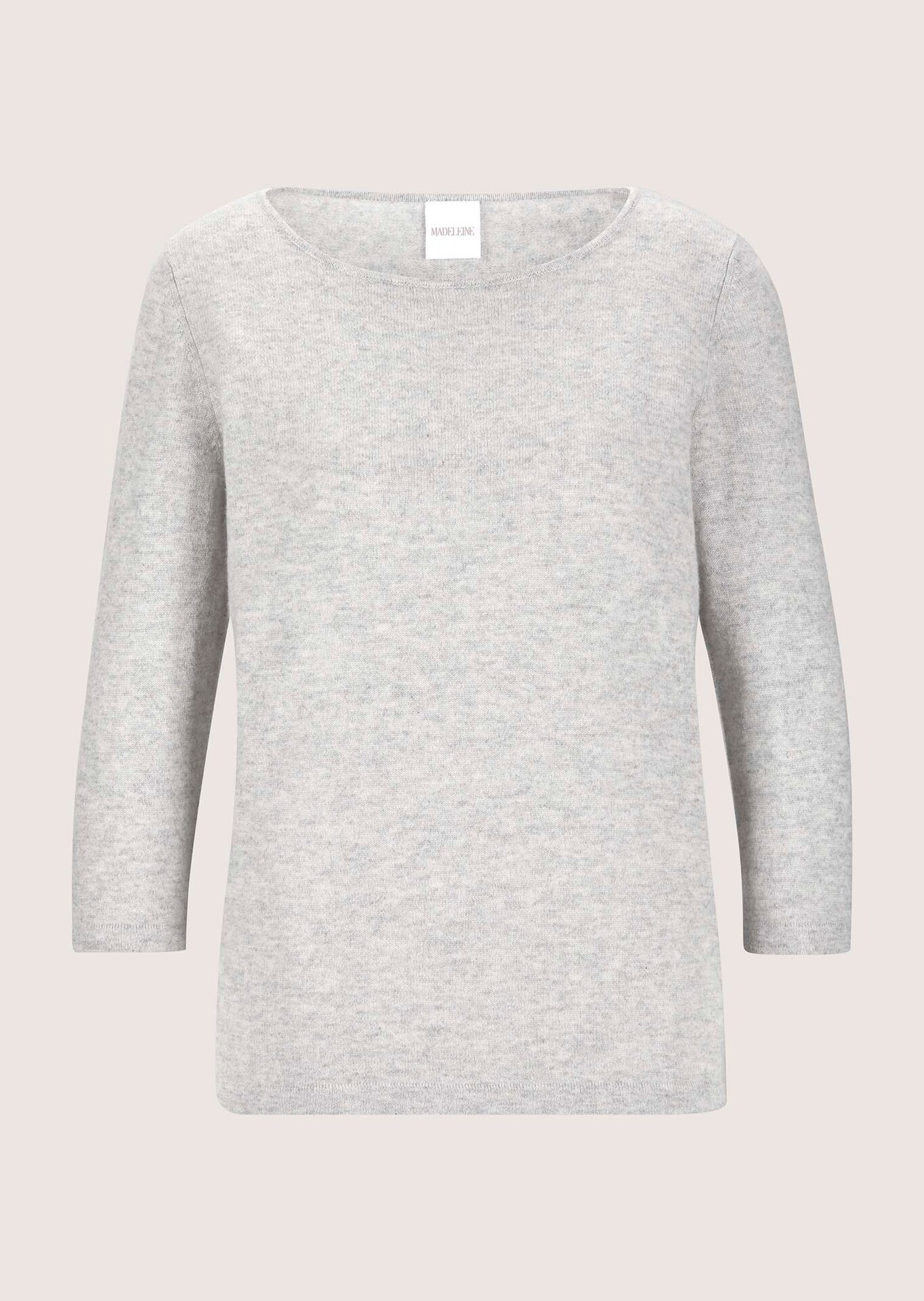 Kaschmirpullover mit U-Boot-Ausschnitt