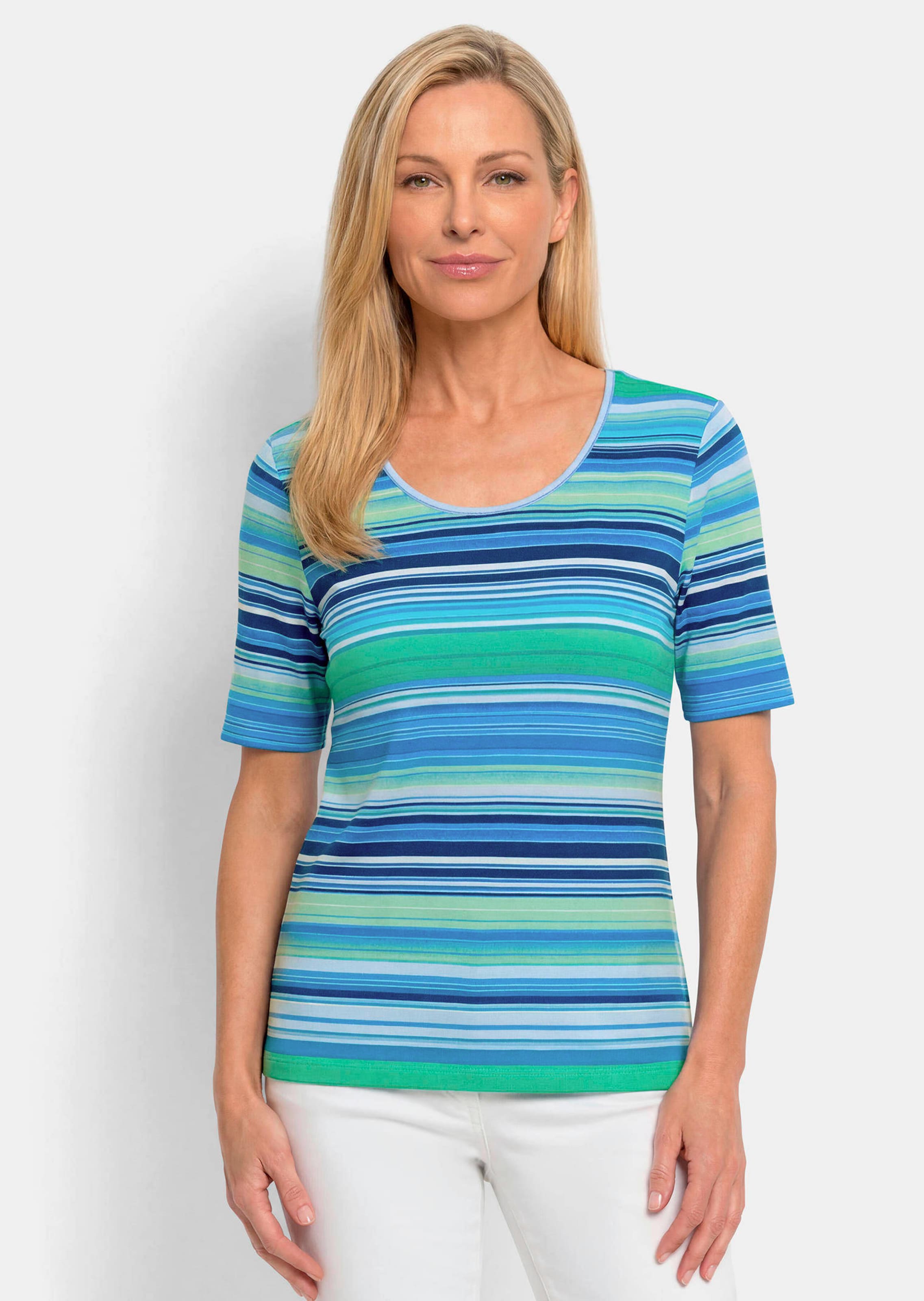 Viscose shirt met fris streeppatroon