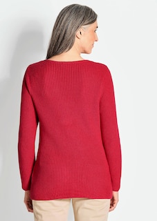 Figurschmeichelnder Pullover aus reiner Baumwolle thumbnail 3