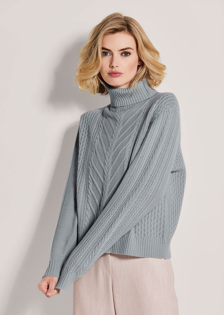 Kaschmir-Pullover mit Rollkragen