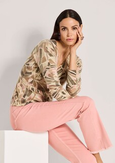 V-Pullover mit Floral-Print thumbnail 5