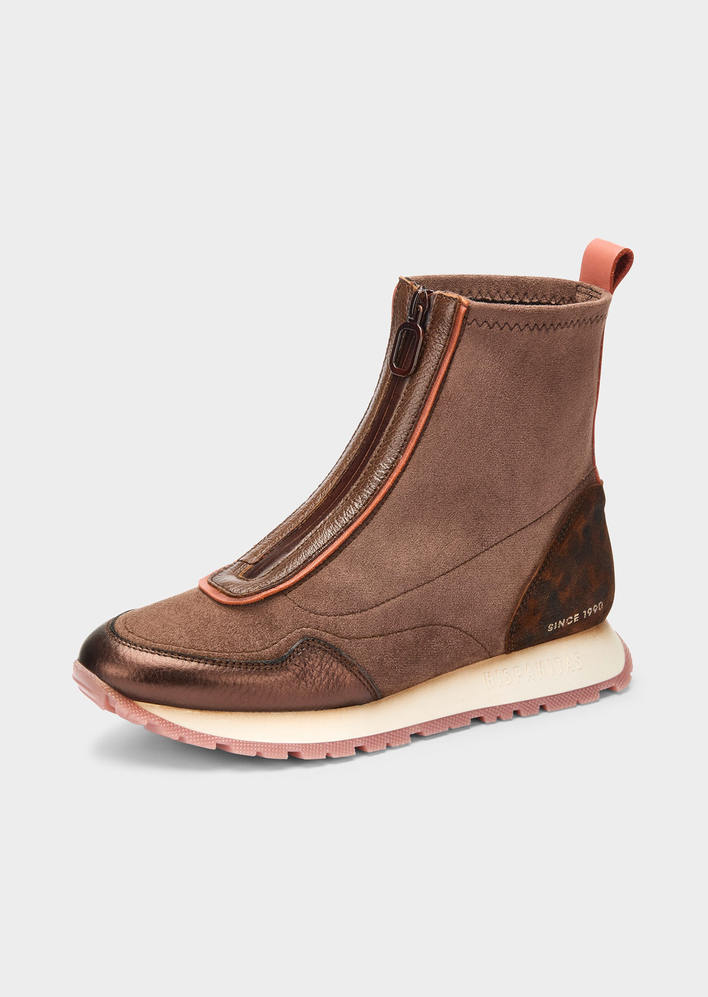 Flache Stiefelette mit Reissverschluss