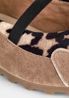 Leder-Ballerina mit Details im Animal-Print thumbnail 3