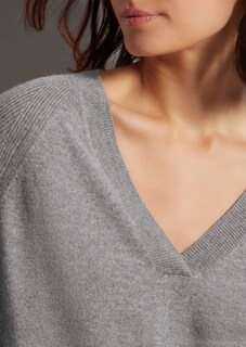 Kaschmir-Pullover mit Rippdetails thumbnail 6