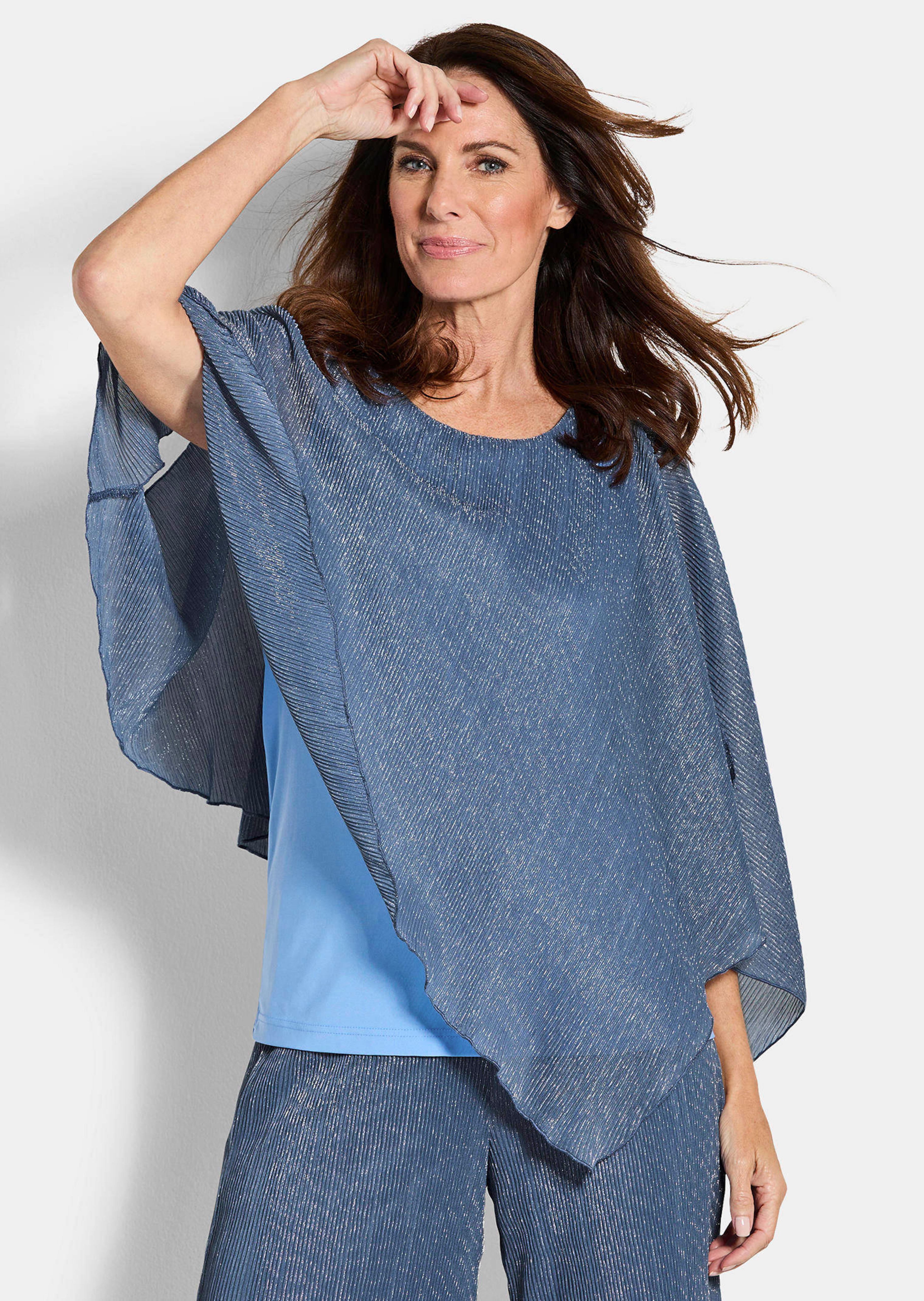 Elegant shirt met plissé-drapering