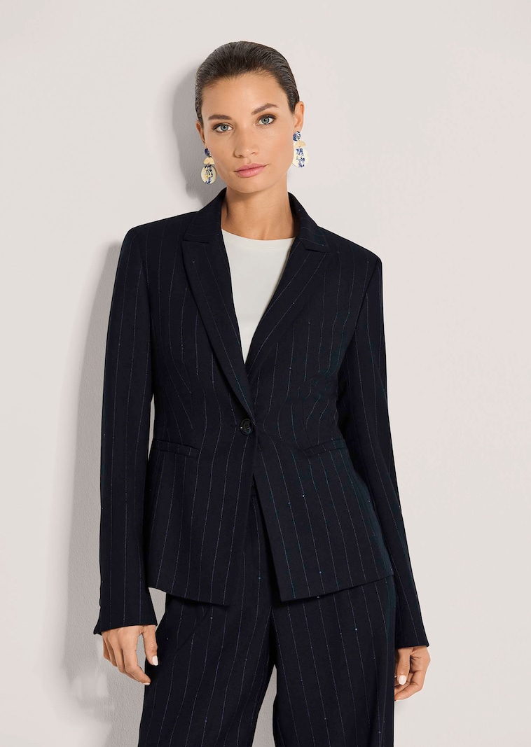 Pinstripe blazer with sequins
