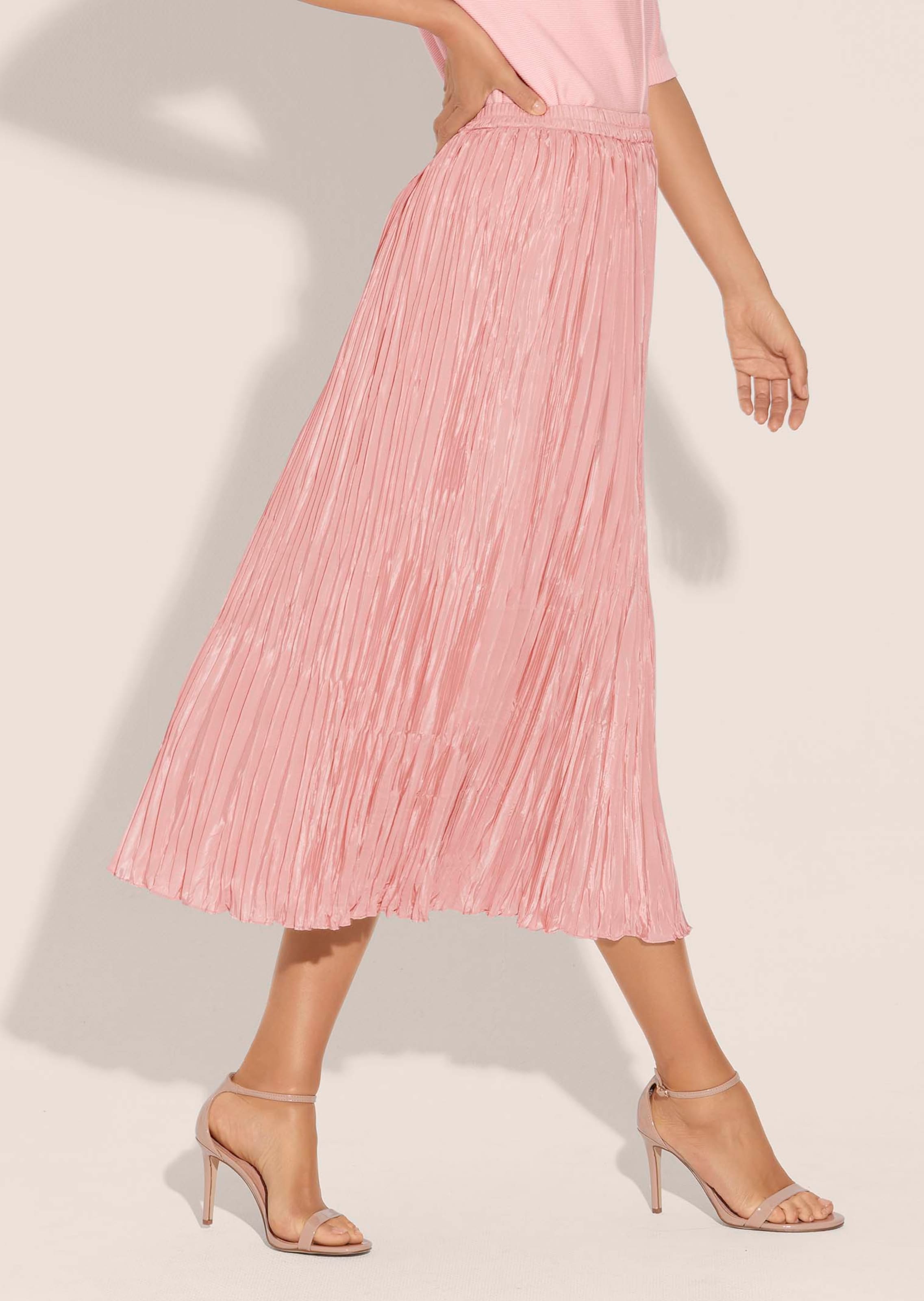 Crinkle-pleated midi skirt thumbnail 5