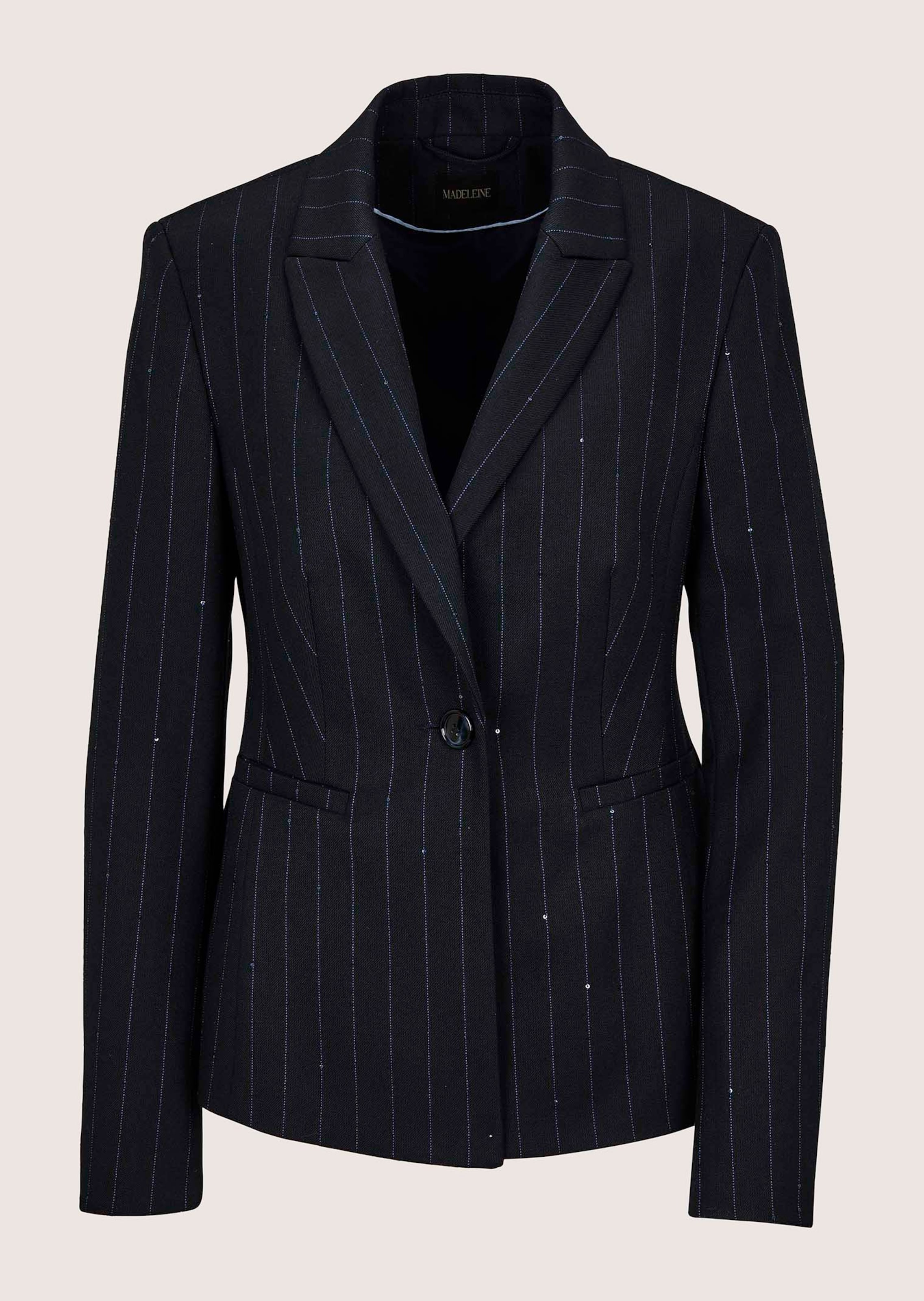 Blazer met krijtstreep en pailletten