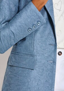 Jacquardblazer mit Ton-in-Ton-Musterung thumbnail 6