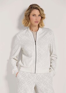 Jersey-Blouson in Spitzen-Optik thumbnail 2