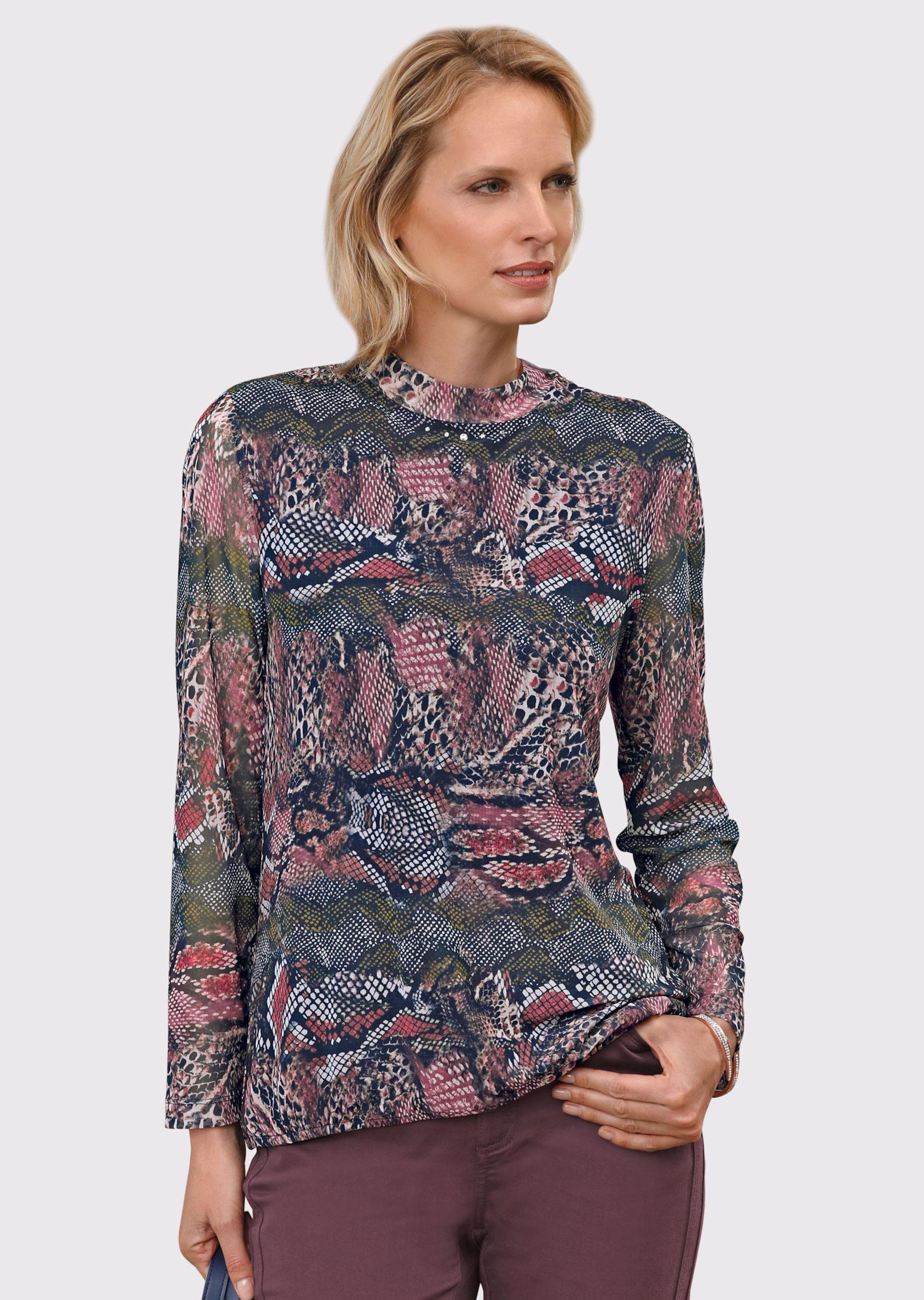 T-shirt imprimé à manches transparentes