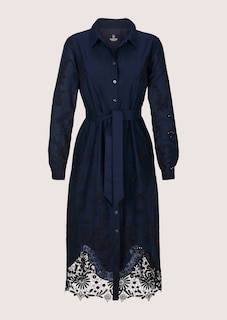 Robe chemise brodée avec dentelle thumbnail 7