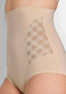 High-waisted shaping briefs with checked mesh inserts thumbnail 3