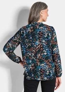Gedessineerde blouse van chiffon thumbnail 3