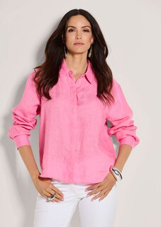 Lange Hemdbluse aus Leinen thumbnail 5