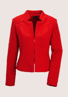 Kurzer Jersey-Blazer mit Zopfmuster thumbnail 7