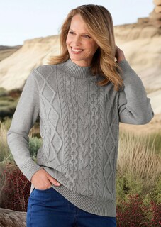 Strickpullover mit Zopfmuster thumbnail 7