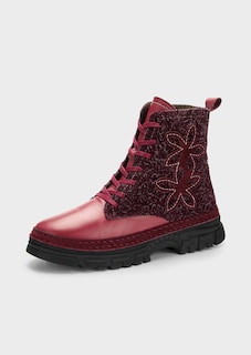 Stiefeletten mit Reissverschluss und Blumenmuster thumbnail 1